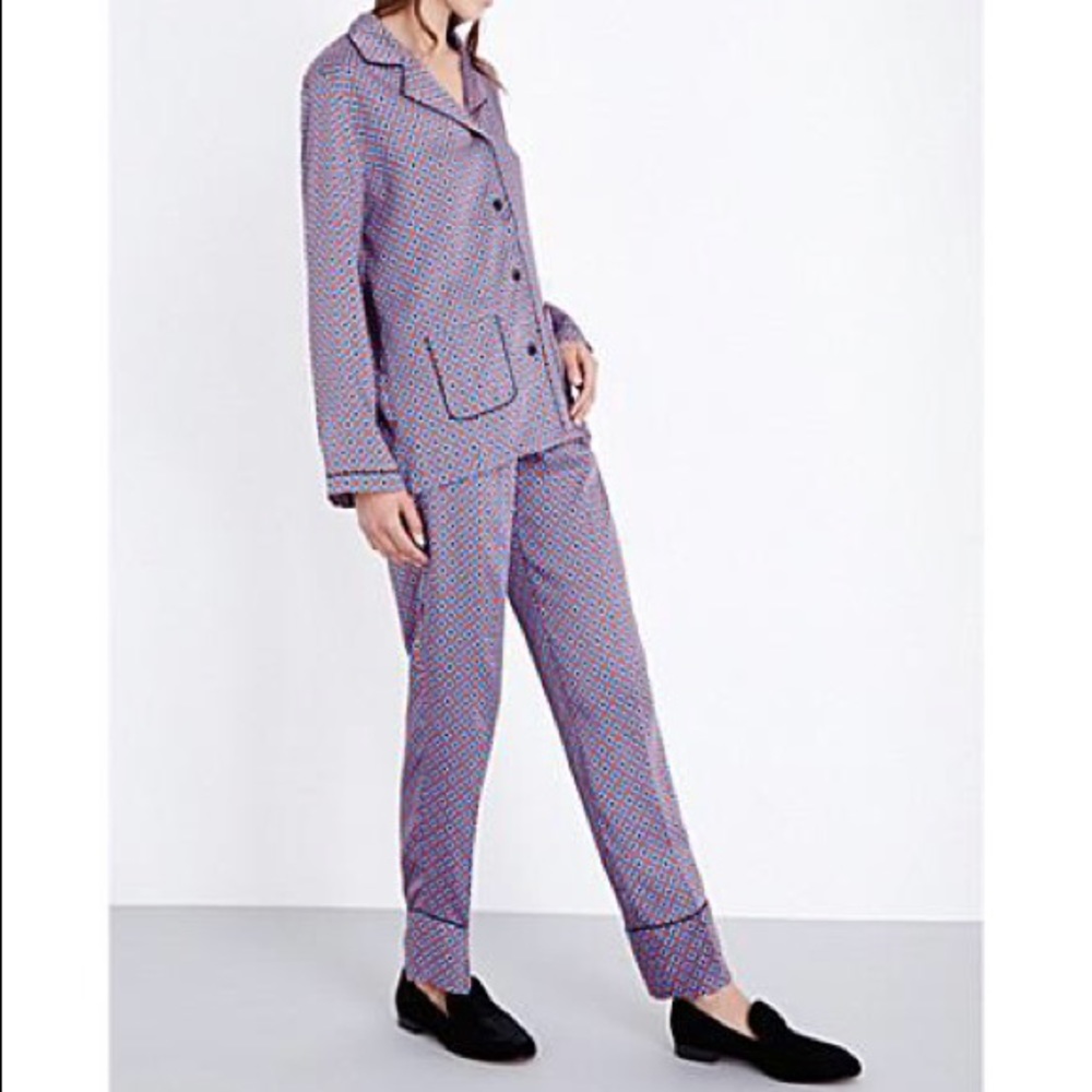Sandro Dany bleu satin pants NWT
